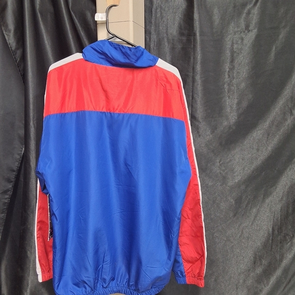 Love Utility Jacket Red and White Colorblock - Picture 8 of 9